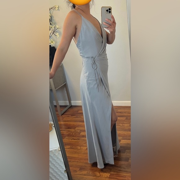 Fame and Partners blue prom, evening maxi dress, Size 0 - Picture 3 of 12